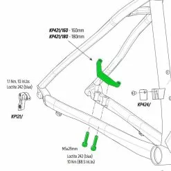 Cannondale KP421/180 Adattatore Freno Flat Mount 180mm