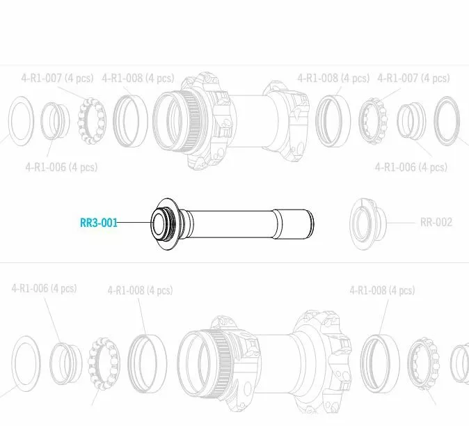 Fulcrum Perno Mozzo Rapid Red 3 Anteriore