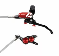 Impianto Frenante Hope Tech 4 V4 Braided Nero/Rosso